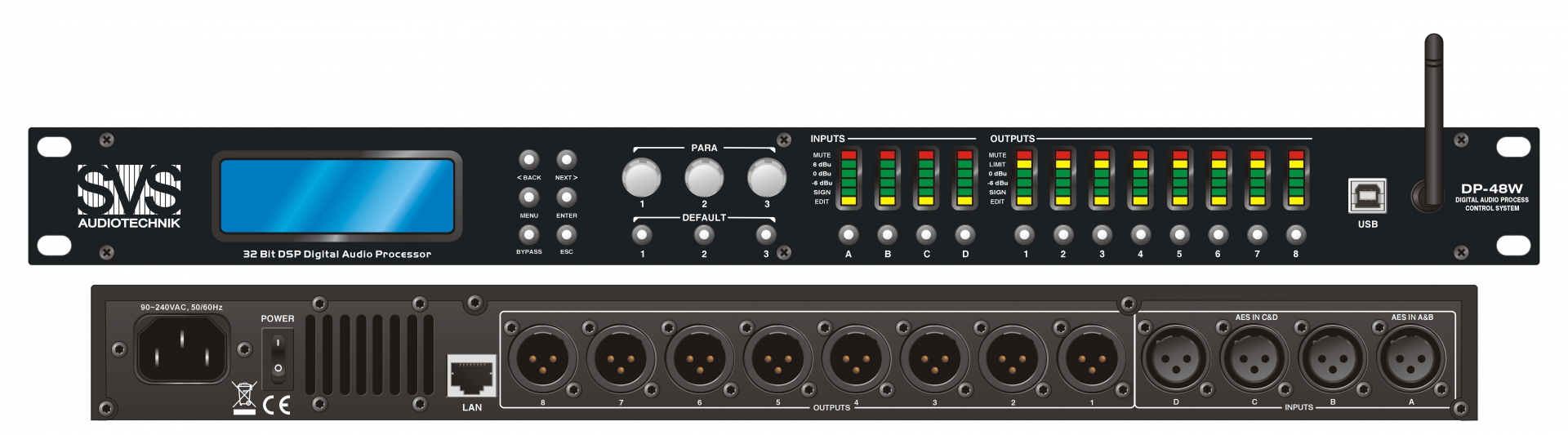 SVS Audiotechnik DP-48W Цифровой процессор: 4 входа 8 выходов в Сызрани