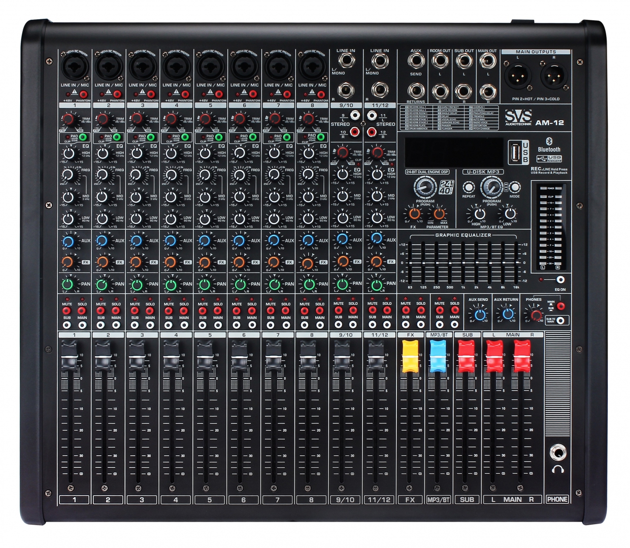 SVS Audiotechnik mixers AM-12 Микшерный пульт аналоговый, 12-канальный в Сызрани